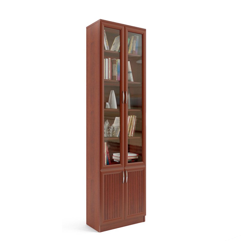 Книжный шкаф МДФ со стеклом