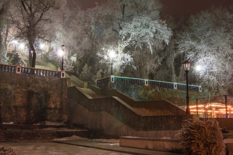 Таганрог каменная лестница зима