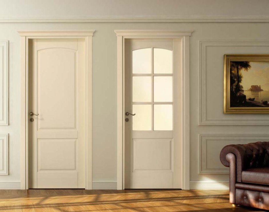 Декор белой двери