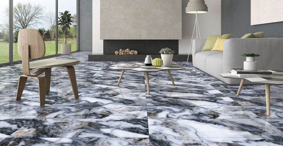 Керамогранит Bluezone agyaro Blue High Glossy 60x120