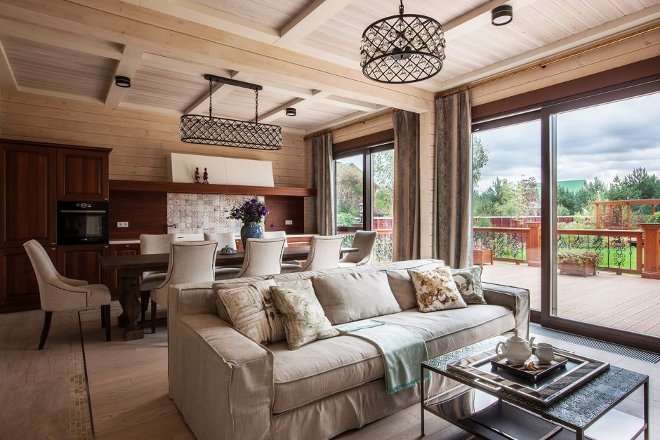 Кухня в деревянном доме