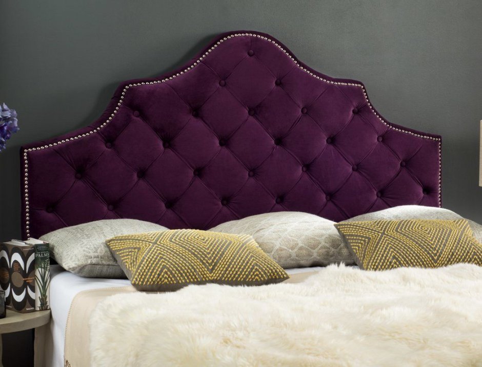 Queen Bed with Safavieh Arabelle Tufted Headboard