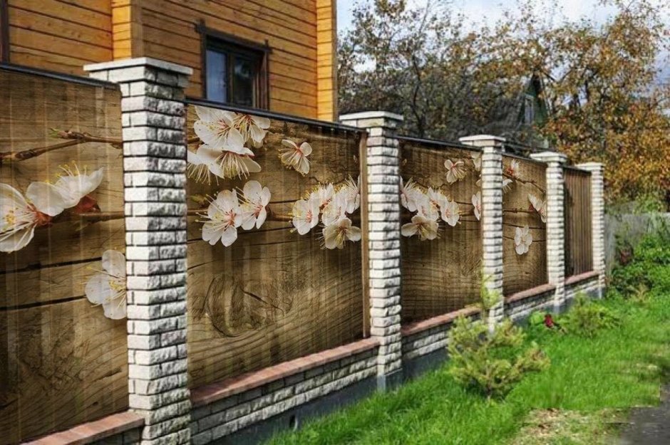 Современные заборы с подсветкой