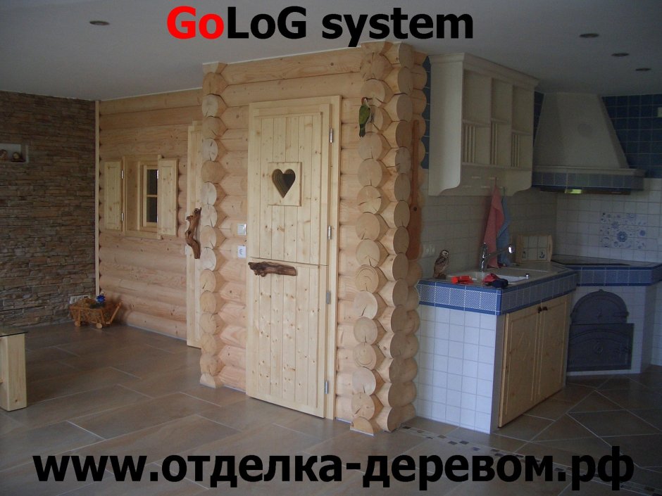 Отделка кухни блок хаусом