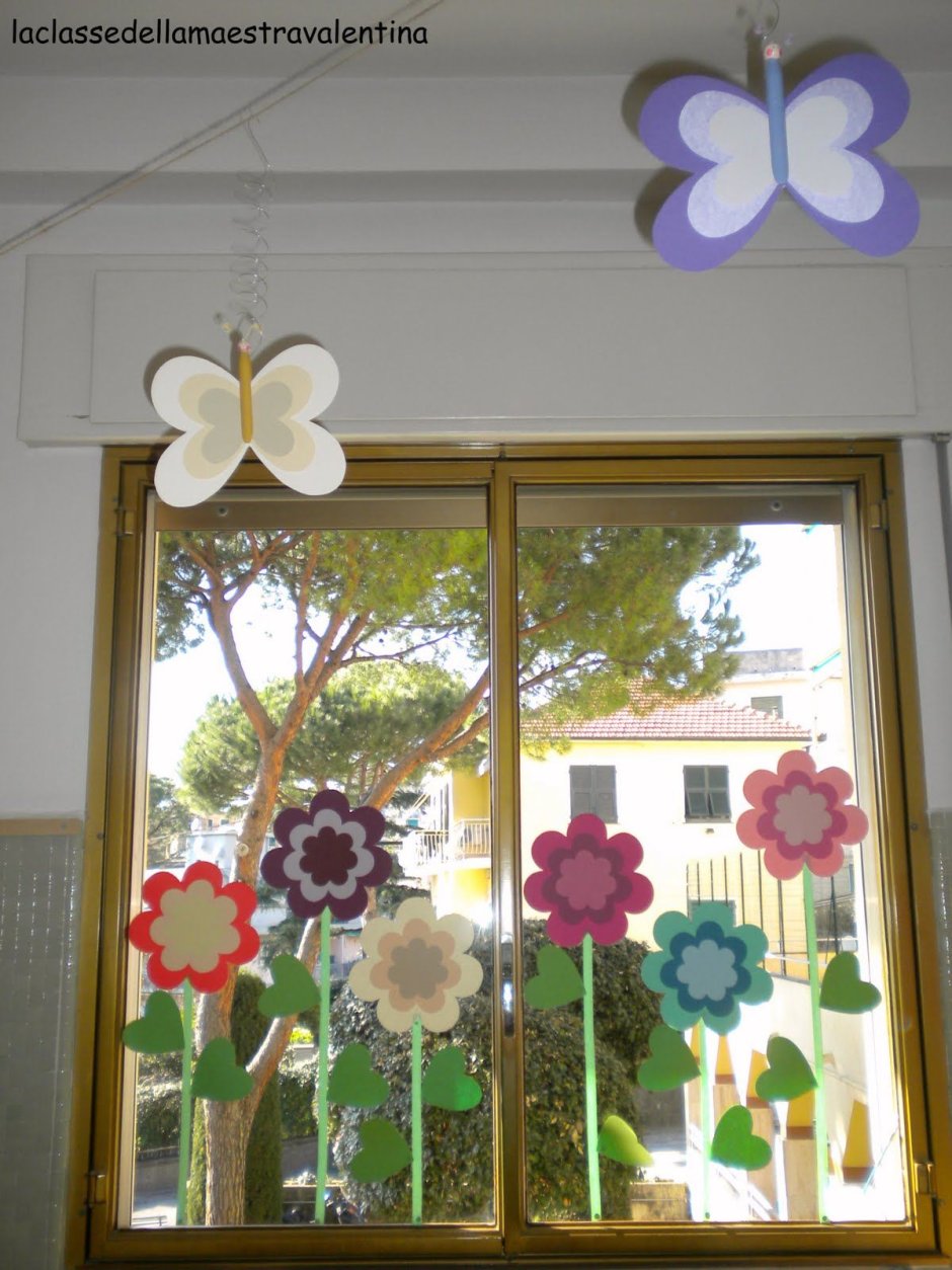 Декорации на окна детский сад
