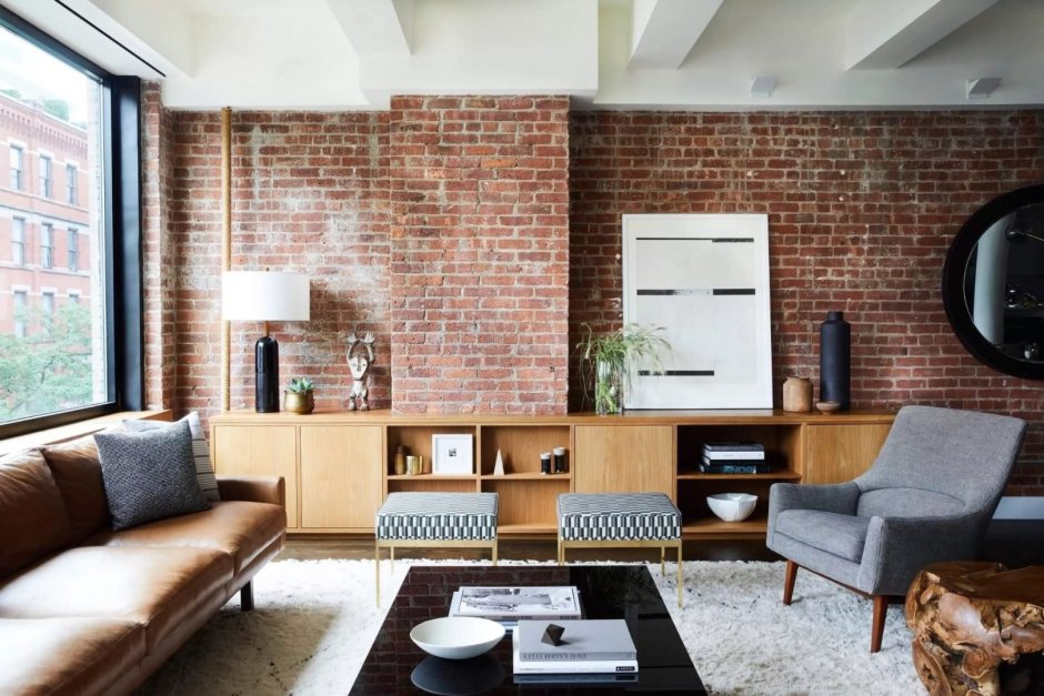 Loft Interior Design кирпич