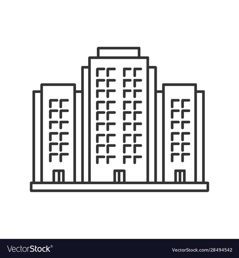 Многоэтажный дом раскраска