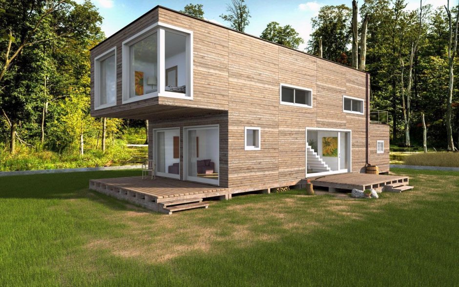 Tiny House с односкатной крышей