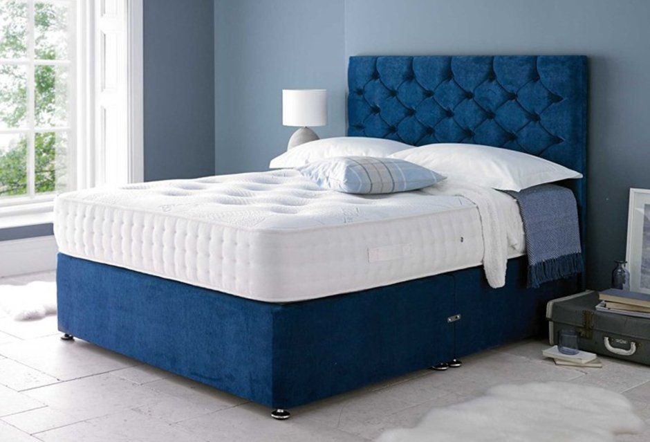 Разные синие кровати недорогие