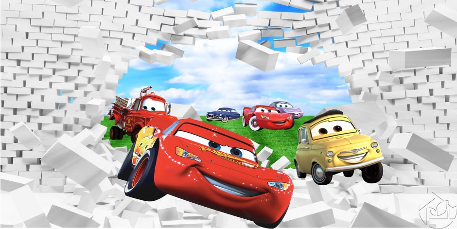 Cars 2 MCQUEEN на белом фоне