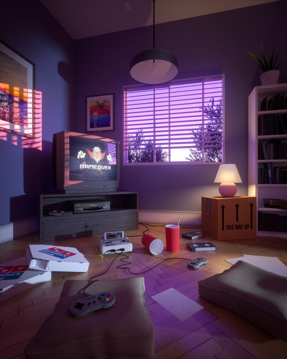 Neon Room vaporwave киберпанк