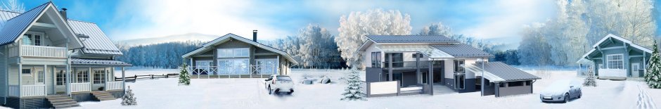 Загородный дом панорама