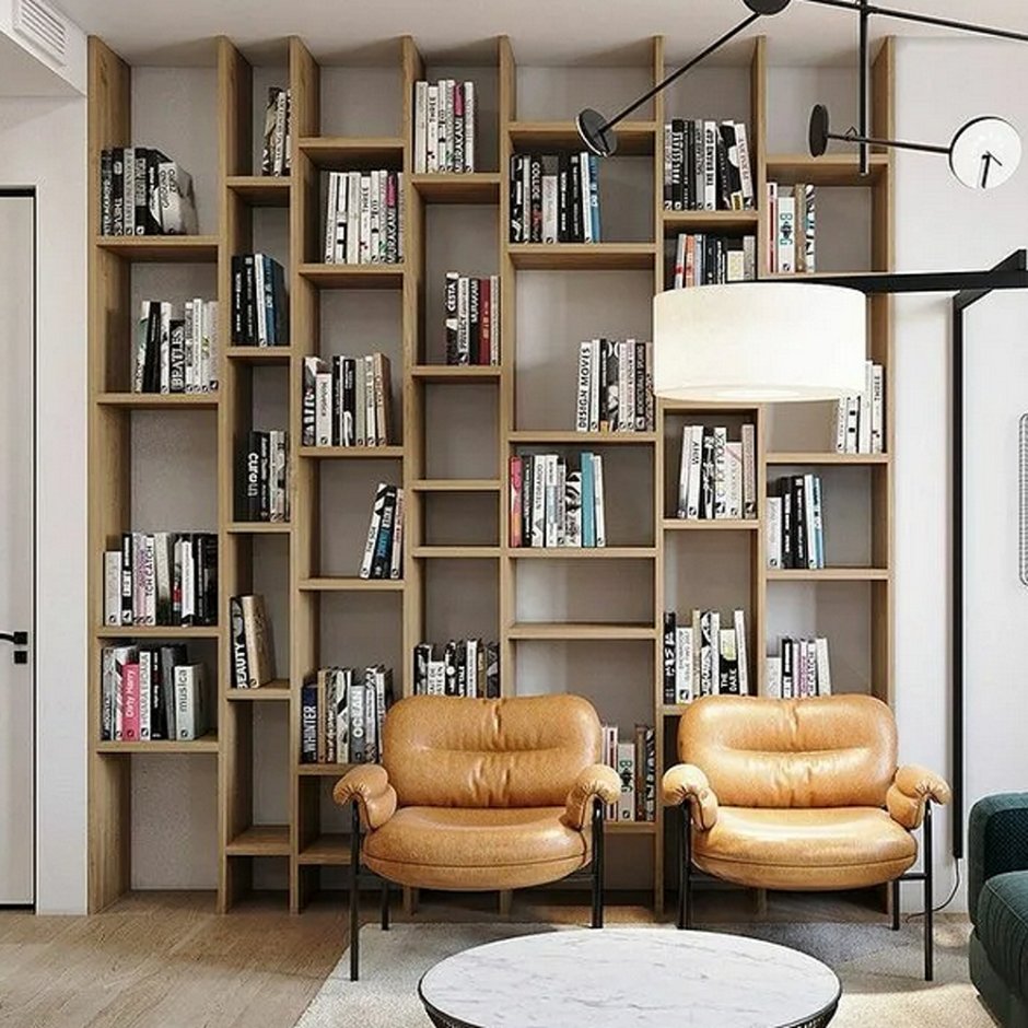 Книжные стеллажи в интерьере