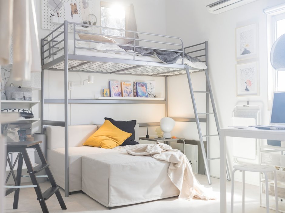Кровать-чердак ikea СВЭРТА