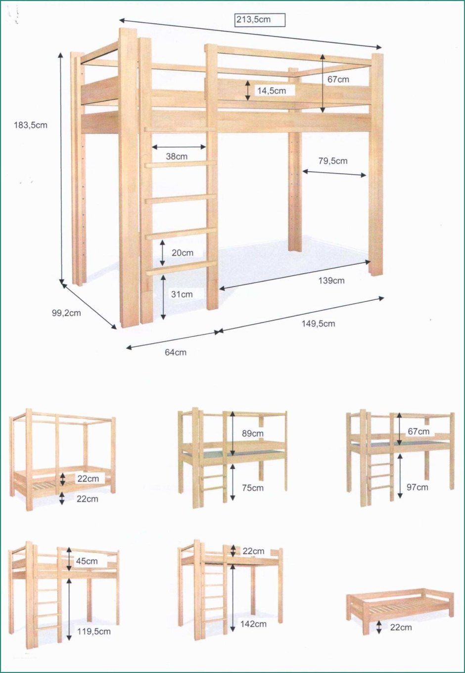 Кровать чердак Loft