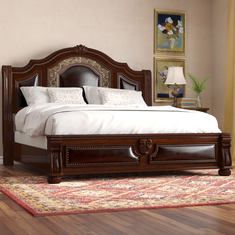 Красивые деревянные кровати