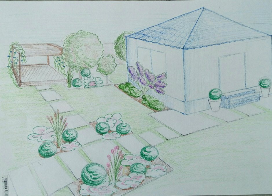 Ландшафт рисунок