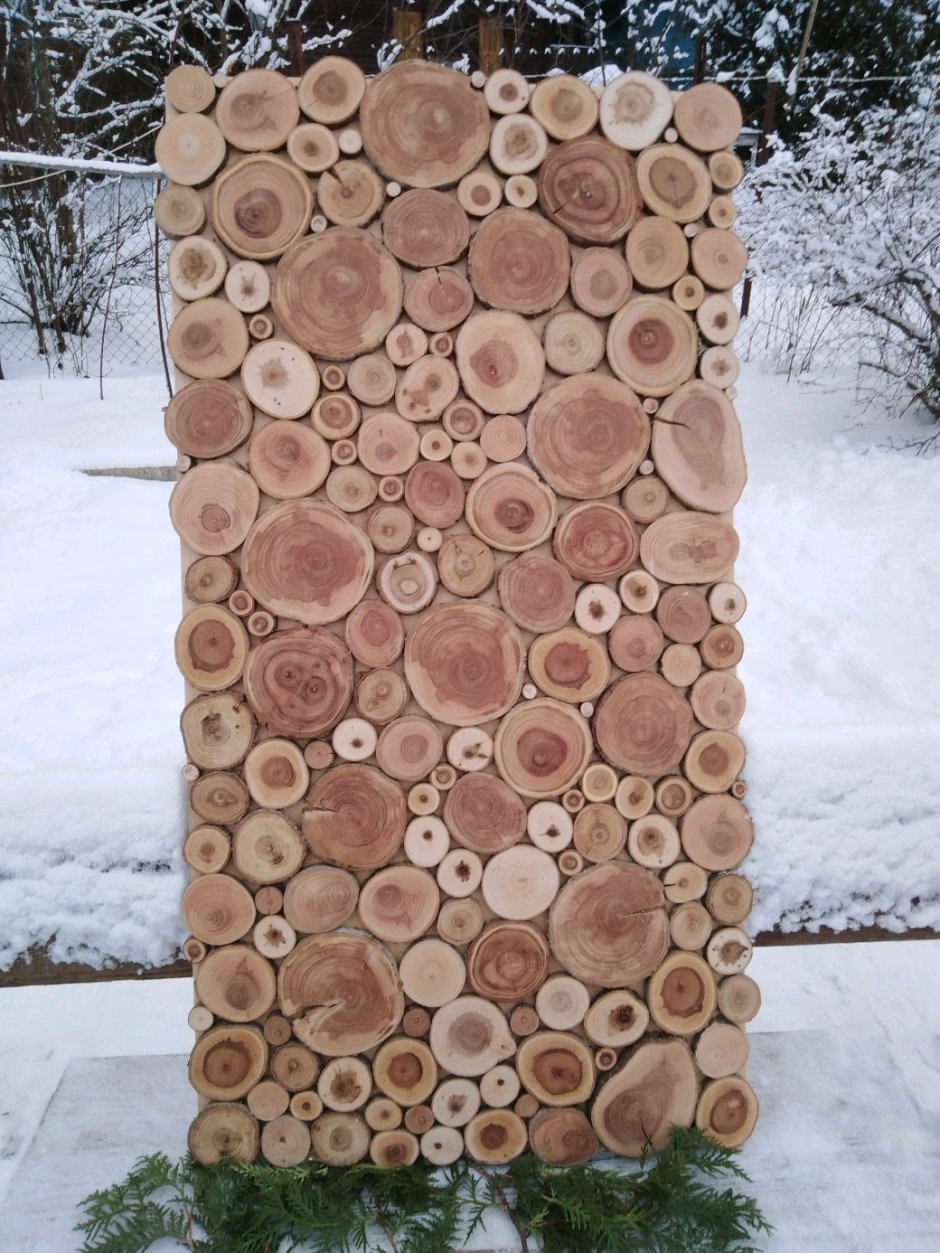 Панно из спила дерева
