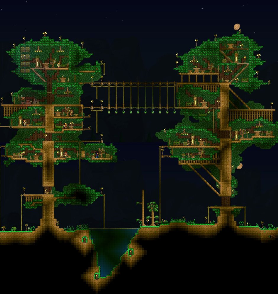 Дом в живом дереве террария