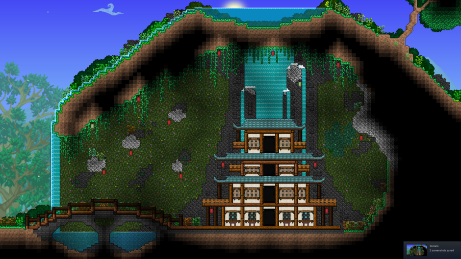 Terraria дом в горе