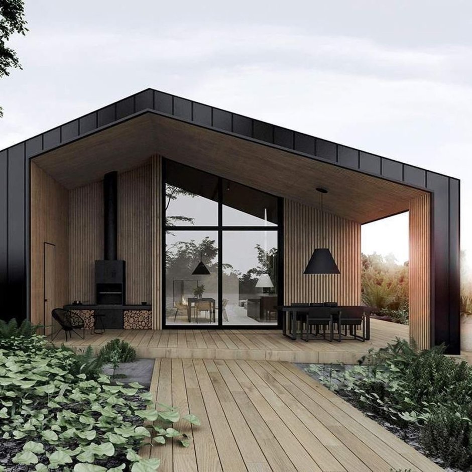 Дом в стиле барнхаус Скандинавия