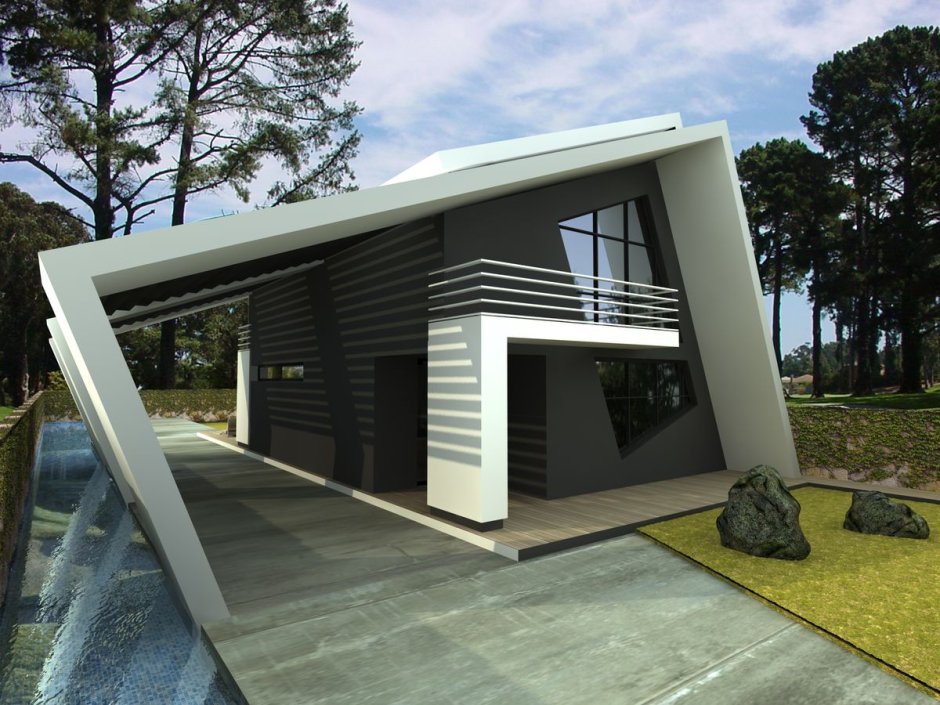 Небольшие дома в стиле хайтек