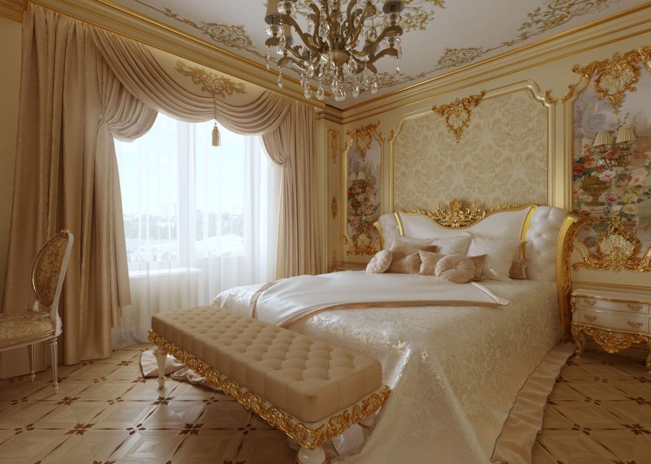 Американская спальня Luxury и стеновые панели'