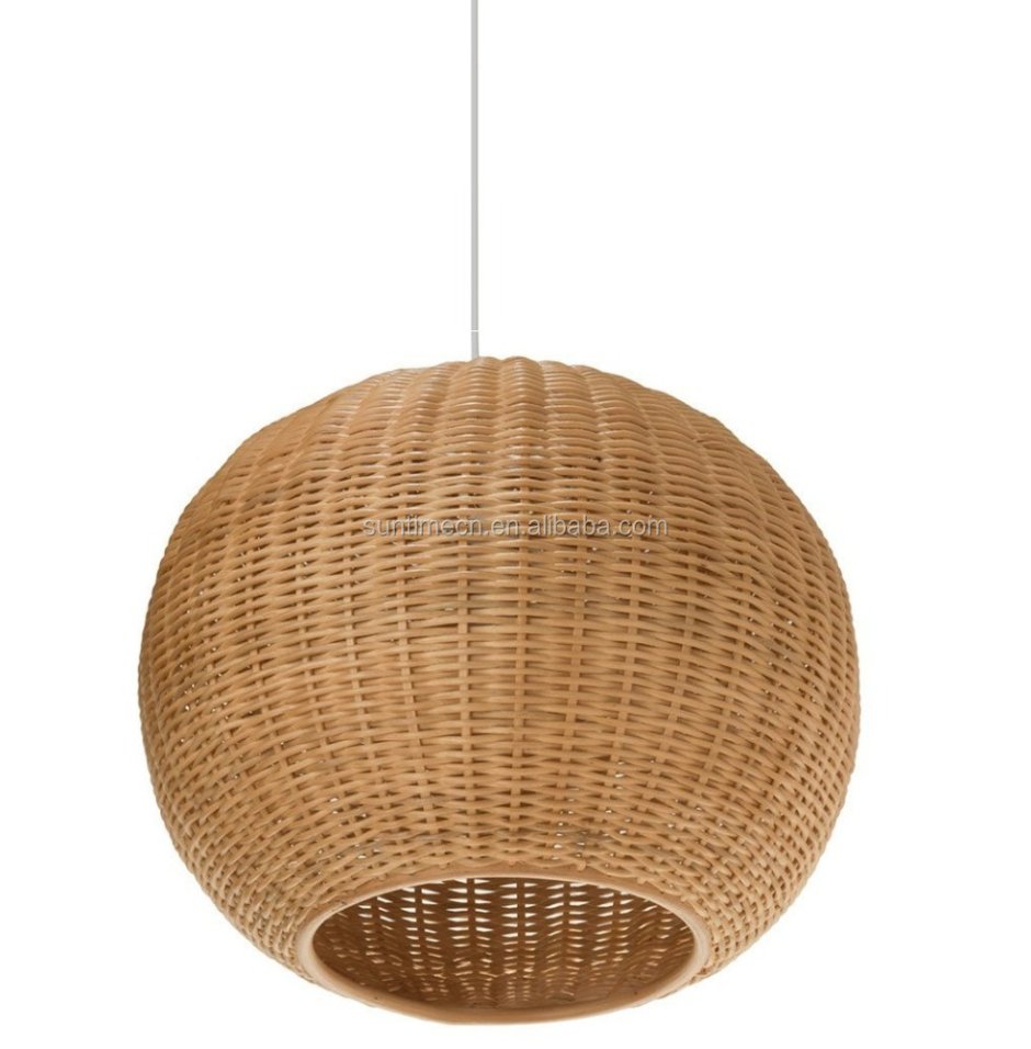 Подвесной светильник Round natural Rattan Lamp SKU:943119 Moycor