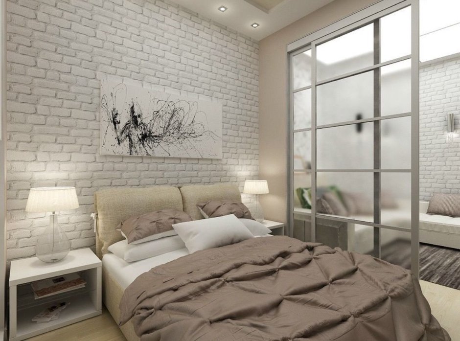 Спальня в пудровых тонах
