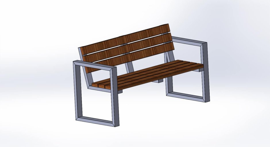Скамья Парковая 1500х425х450