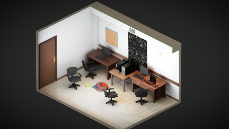 Isometric Room 3d Blender