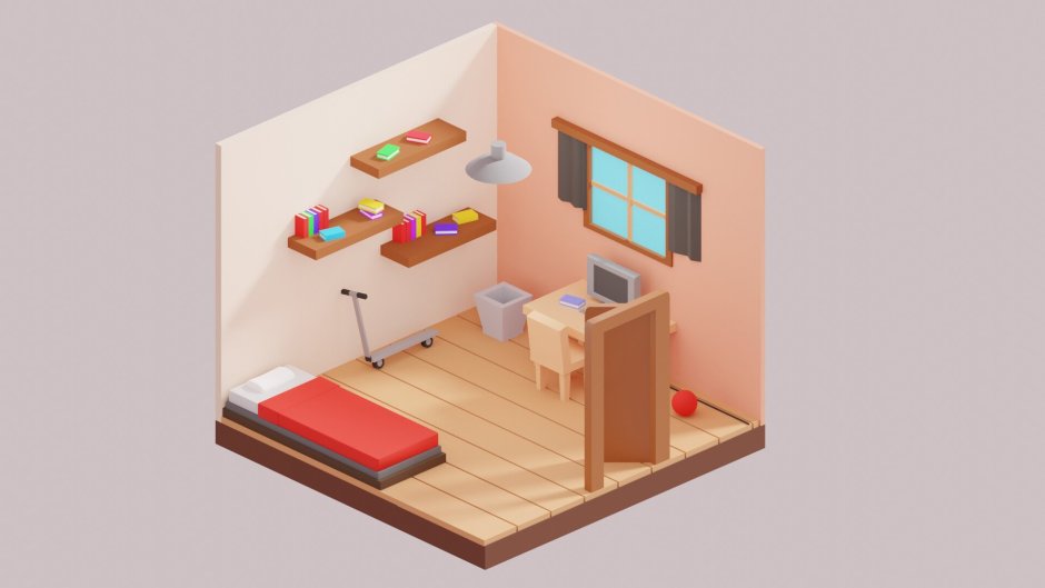 Blender 3d комната