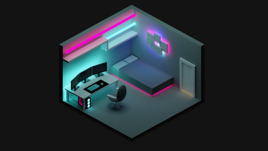 Комната isometric 3d
