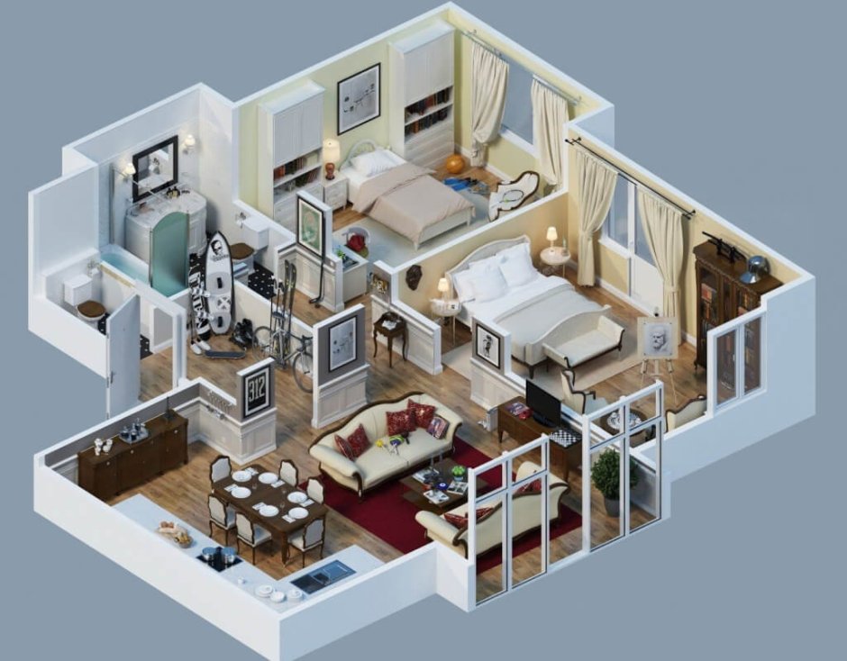 Floorplan 3d проекты