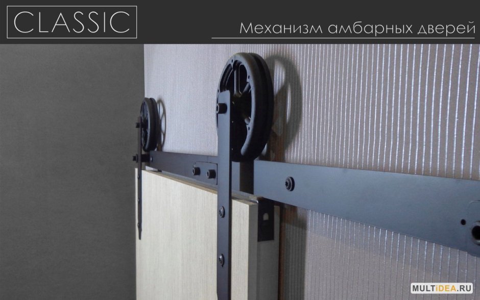 Двери лофт амбарній механизм