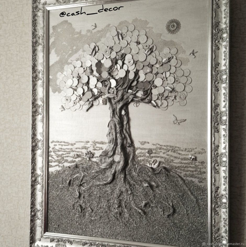 Пейп арт. Панно «денежное дерево».