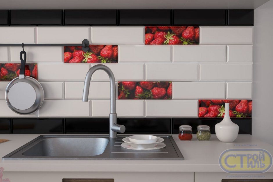 Плитка Beveled Tile Snow White 10х30см