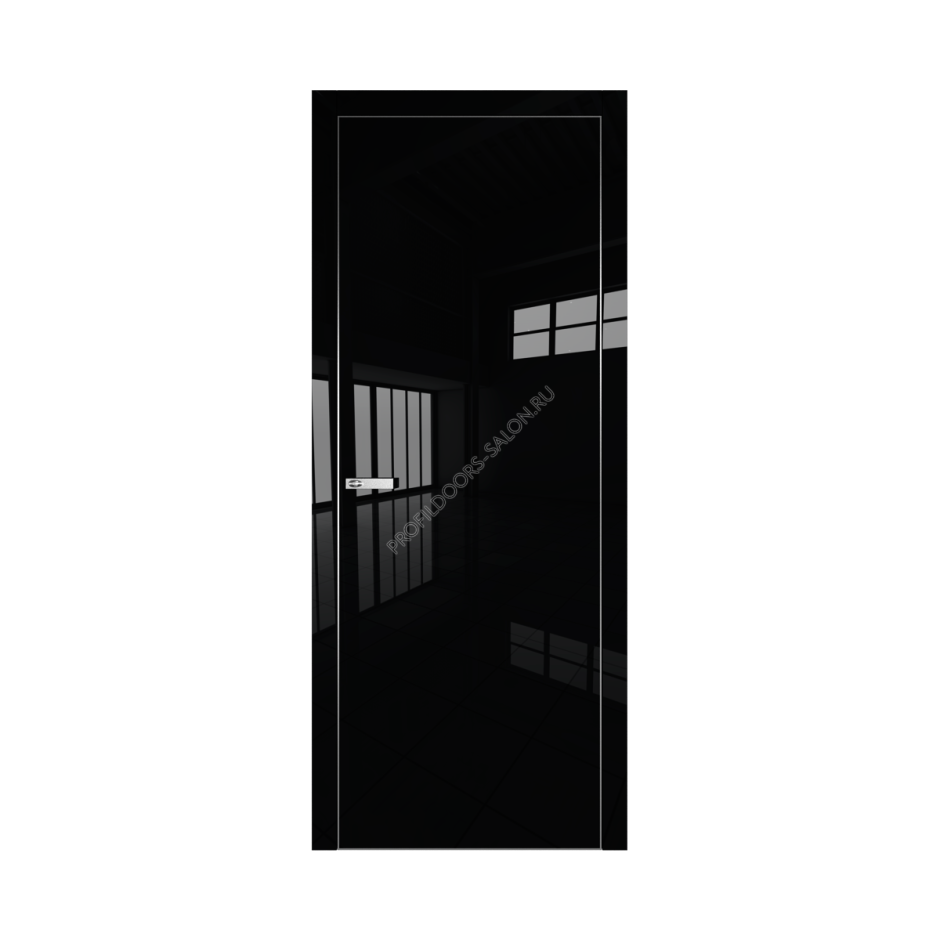 Межкомнатная дверь profil Doors 1vg ДГ (черный глянец)