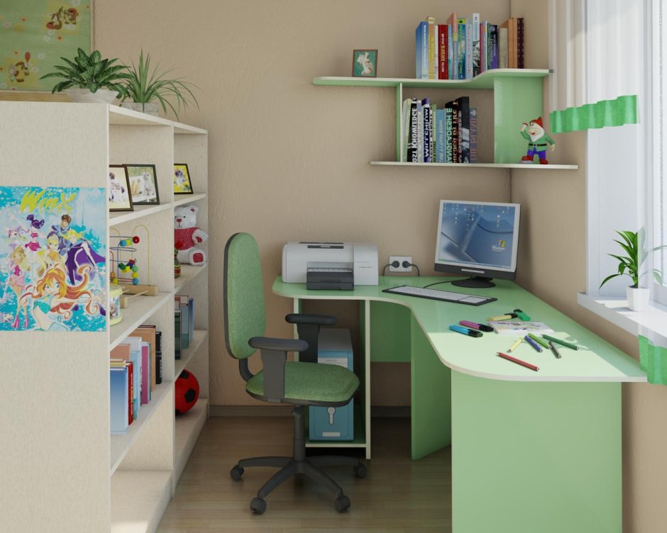 Детский угловой стол для школьника