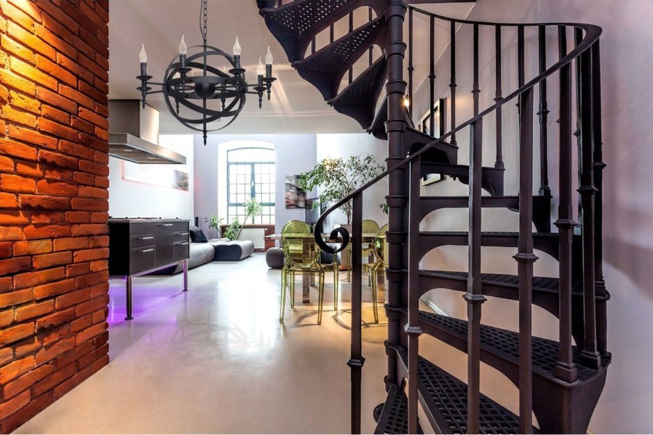 Кованная лестница лофт