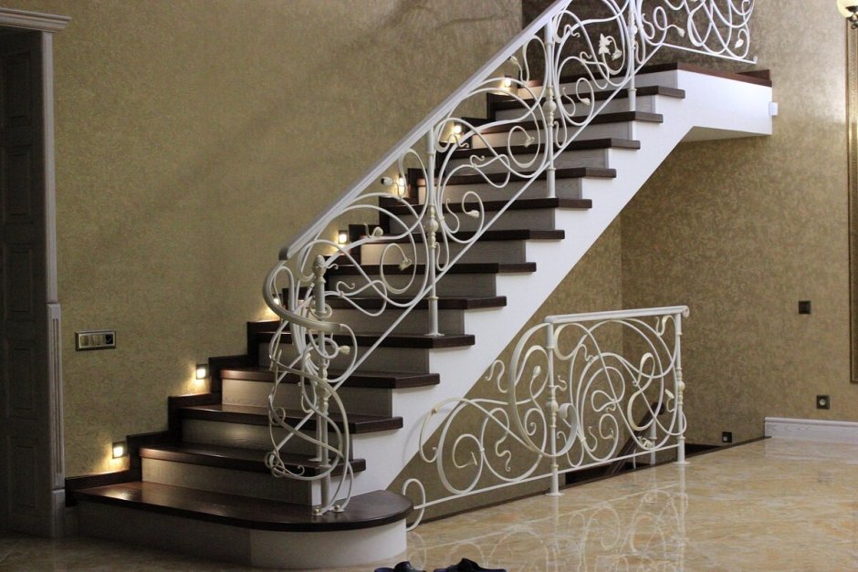 Кованые ограждения для лестниц