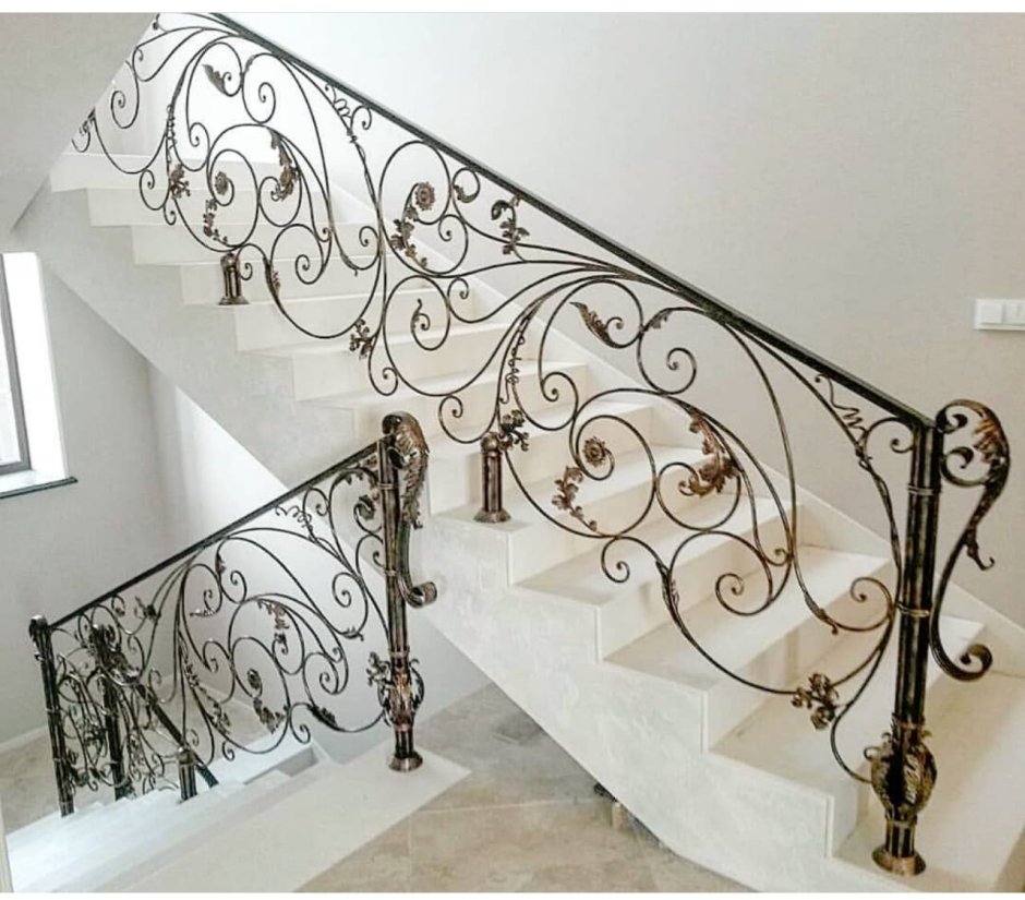 Кованые ограждения для лестниц