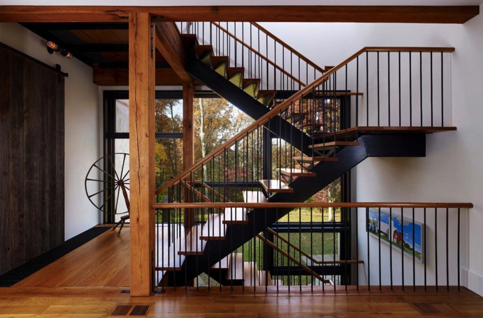Современные деревянные перила