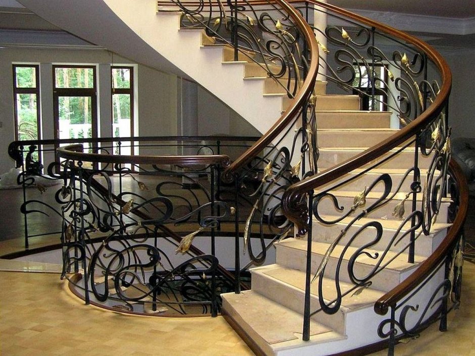 Кованые перила в стиле арт деко