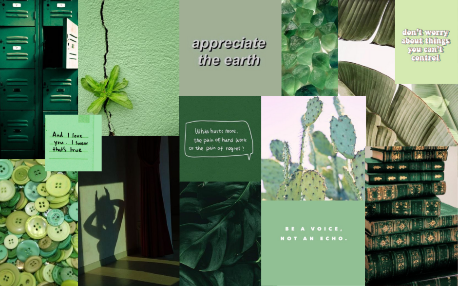 Постеры зеленые Эстетика