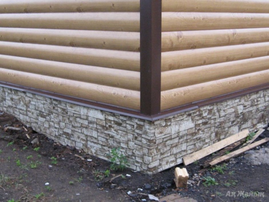 Цоколь белый камень профлист с-8