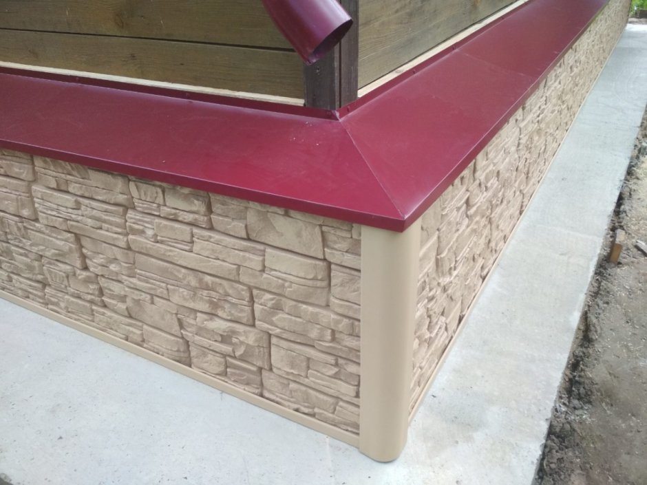 Отделка фундамента