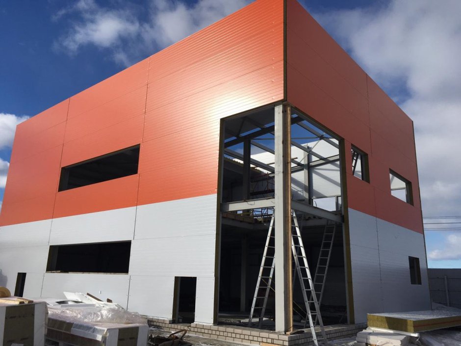 Здание из сэндвич панелей