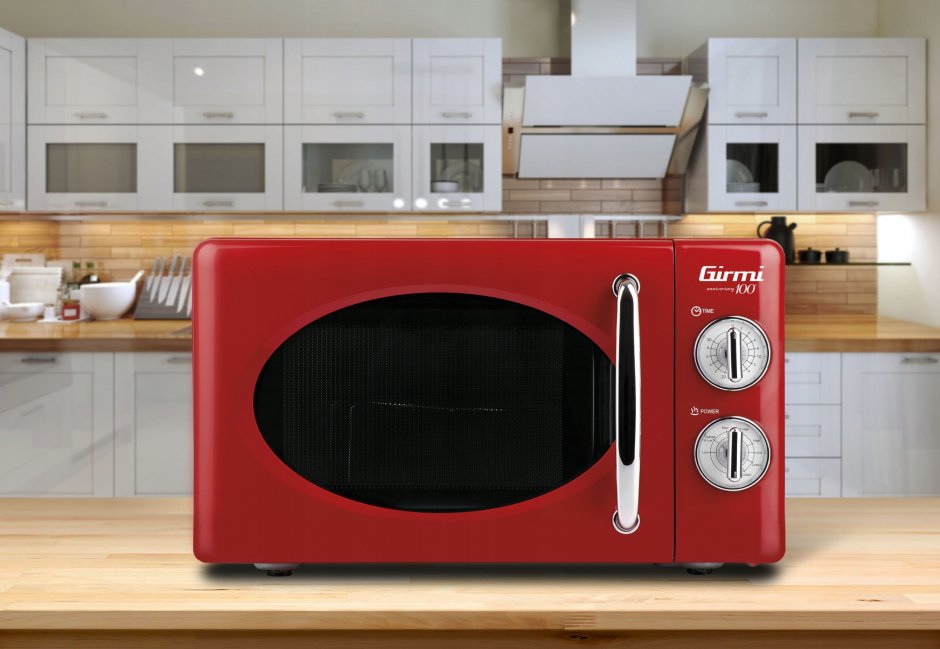 Nostalgia Electrics Retro Series 0.9-Cubic foot Microwave Oven, Red, rmo400red