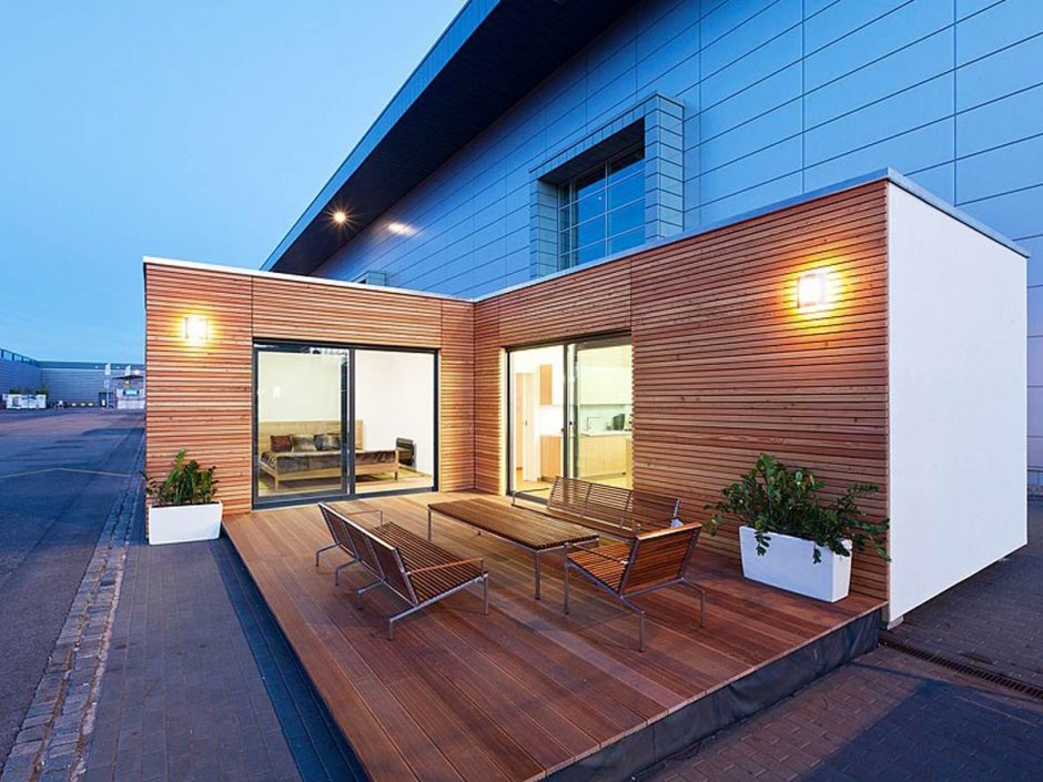 Одноэтажный дом из контейнеров